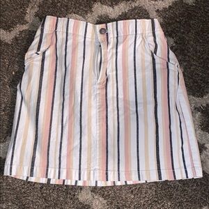 Hollister White and Pink Mini Pencil Skirt